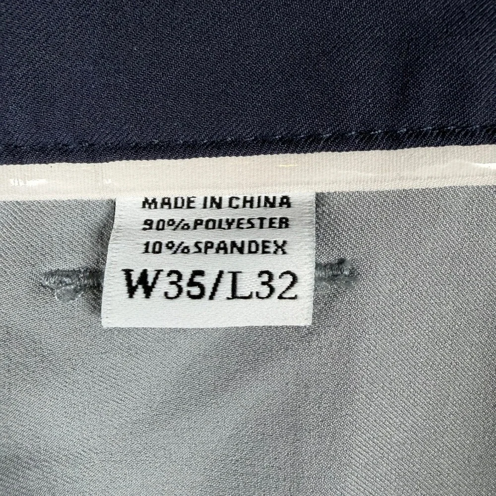 FootJoy Mens 35x32 Performance Golf Pants Grey Stretch Flat Front FJ Logo Casual